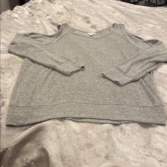 bp Tops - Gray Nordstrom BP cold shoulder sweatshirt